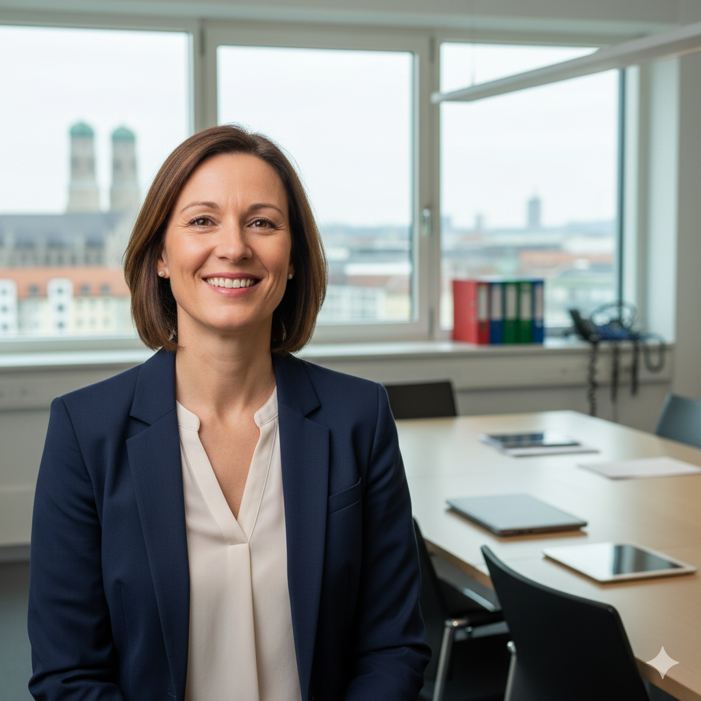 Sandra Müller, Teamleiterin Hausverwaltung München, berichtet über Zeitersparnis durch KI-Telefonassistent assistent24