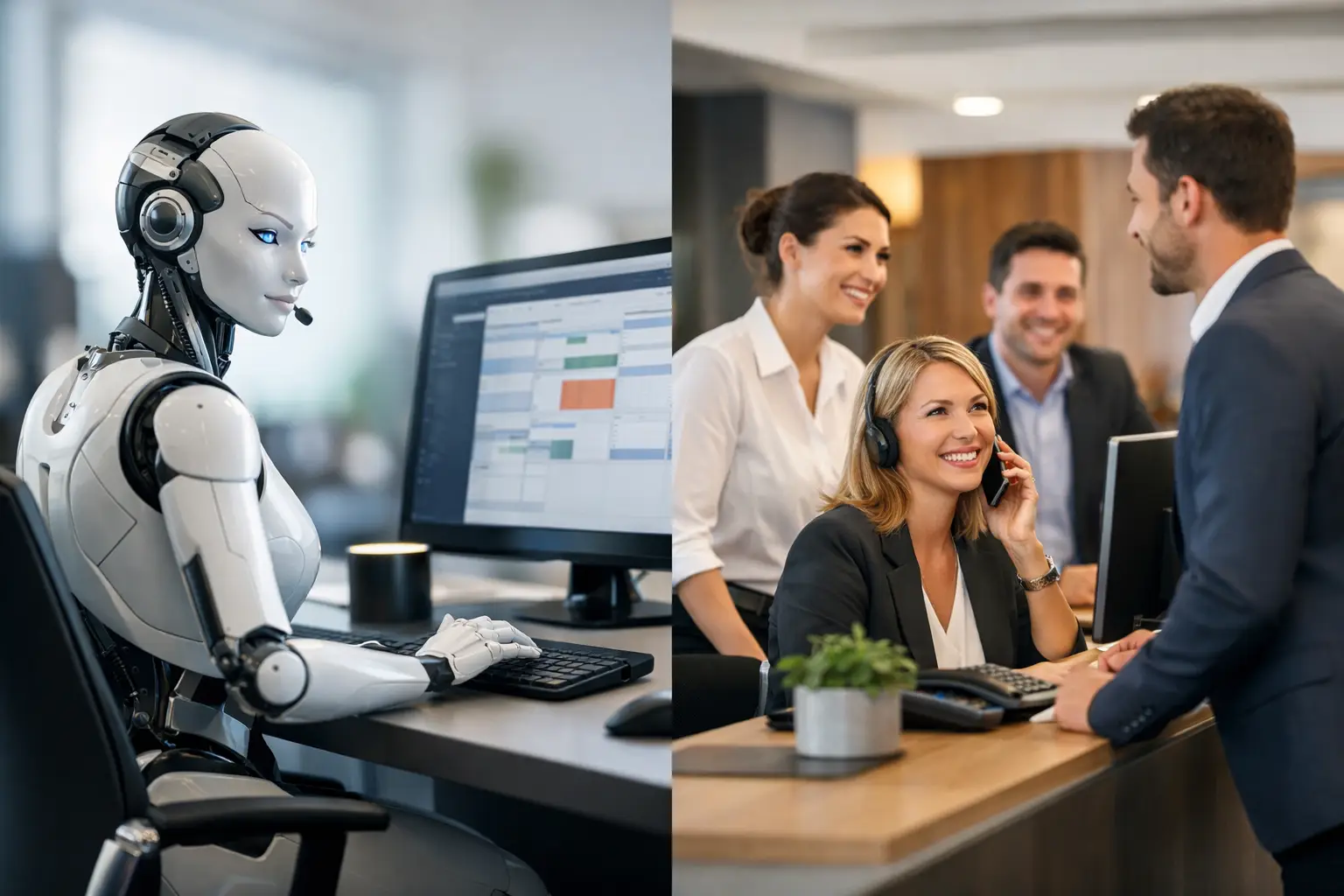 KI-Assistent oder Empfangsteam - was passt besser?