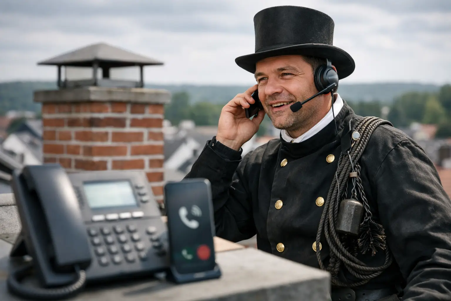 KI Outbound Telefonie für Schornsteinfeger