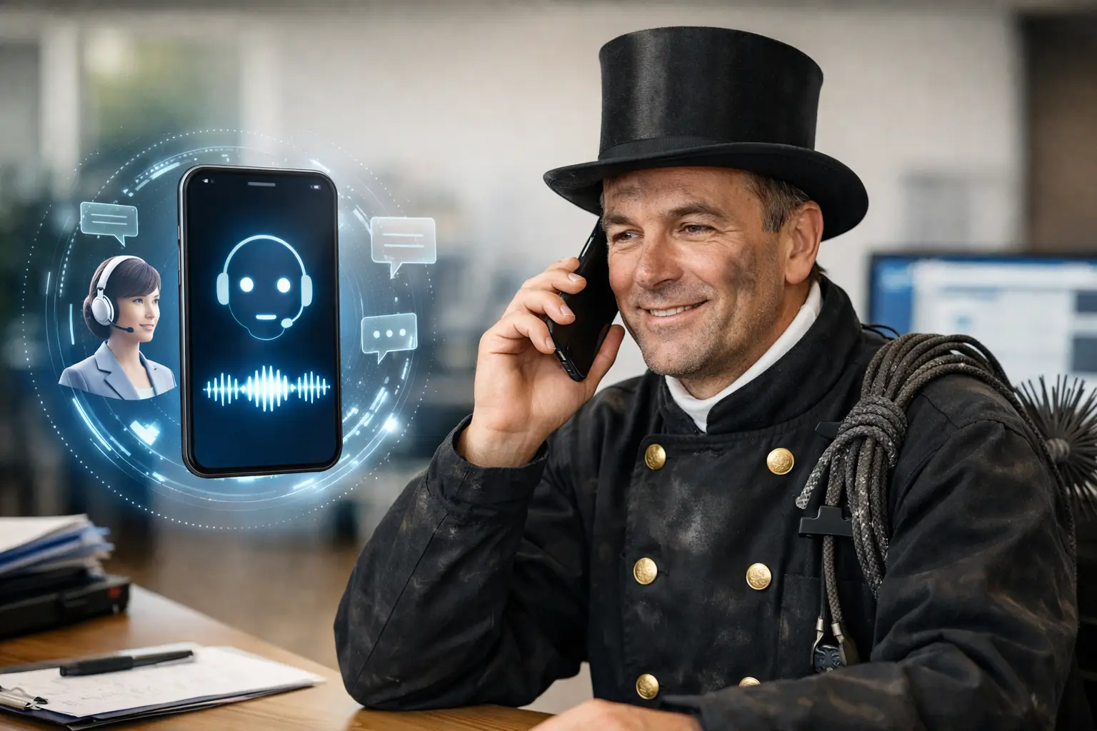 KI-Telefonassistent für Schornsteinfeger