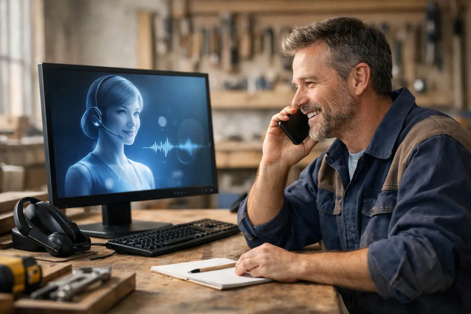 KI-Telefonassistent im Handwerksbetrieb