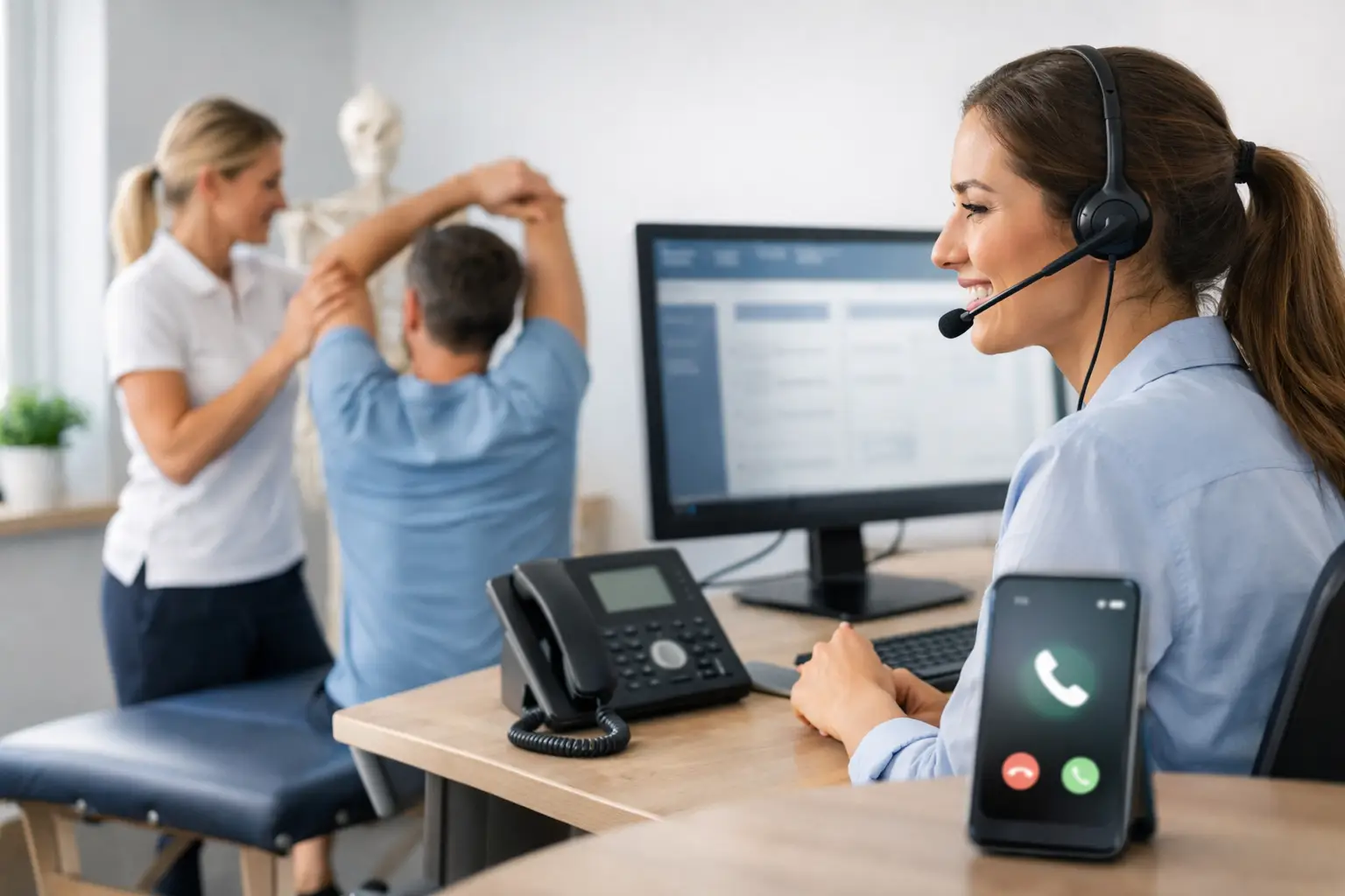 KI-Telefonservice für Physiotherapie in Stuttgart