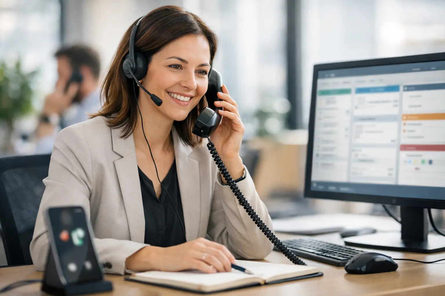 Telefonassistent mit CRM-Anbindung im Alltag